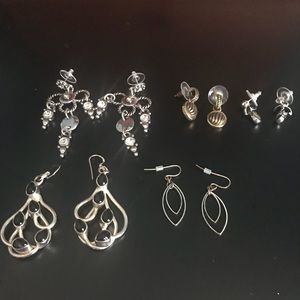 Earring Bundle Deal 5 pairs silver/sensitive